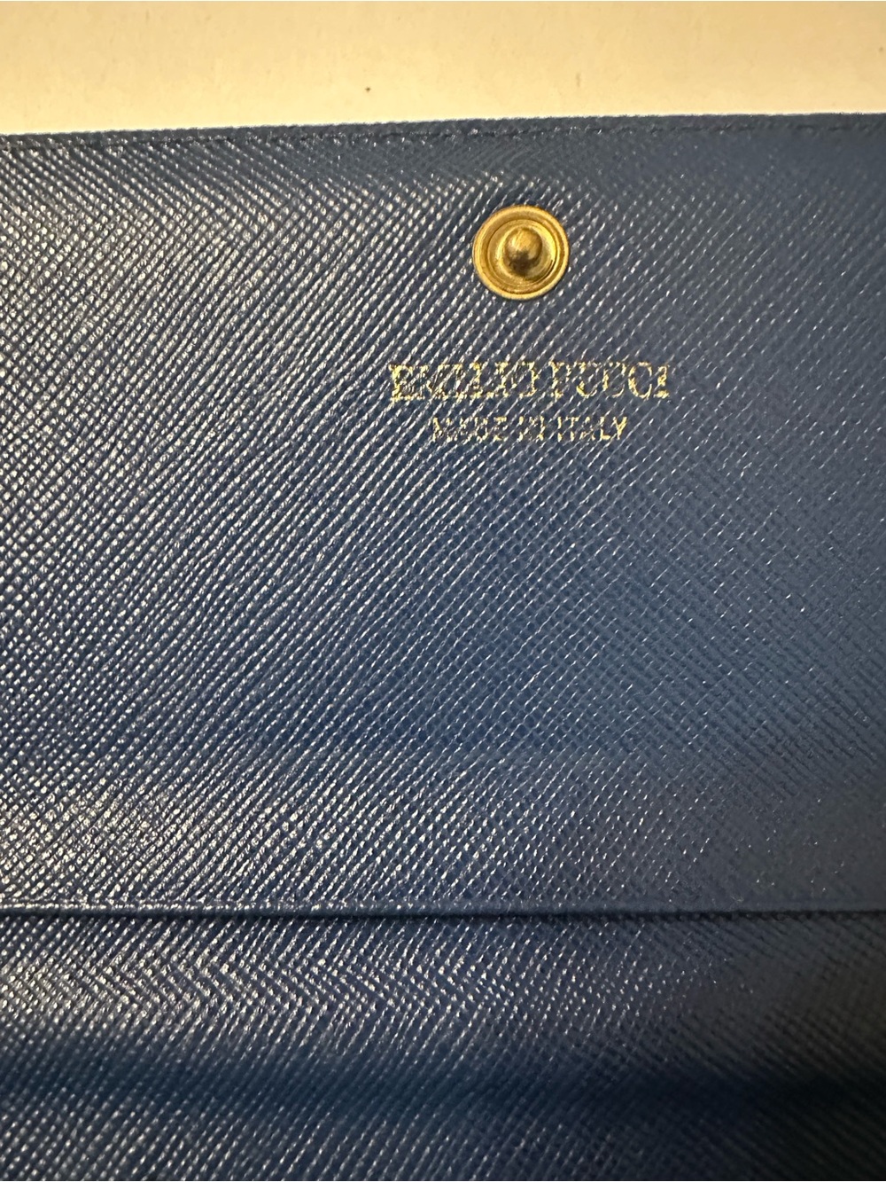 Emilio Pucci Continental Blue & Teal Patterned Long Wallet - Snap Closure - Picture 8 of 16